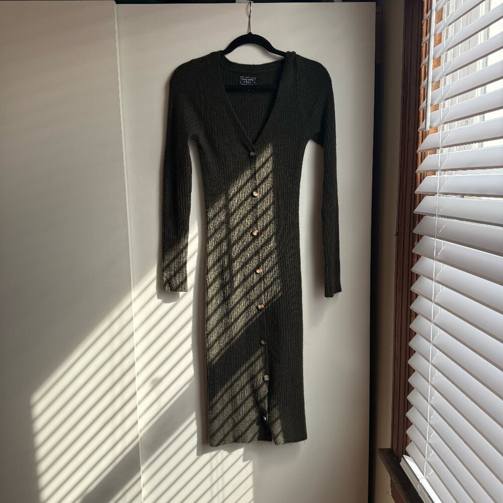 Abercrombie & Fitch Bodycon Midi Sweater Dress (Medium)